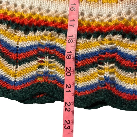 Shein Womens Colorful Loose Knit Sweater With Zigzag Pattern Size S - Picture 6 of 6